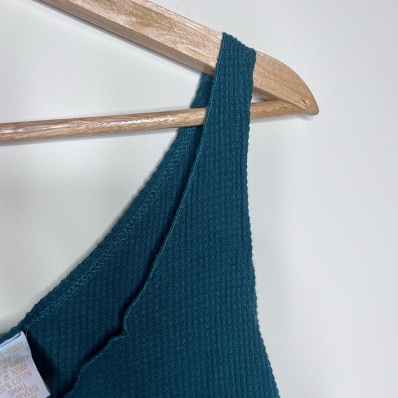 Vintage Victoria’s Secret Gold Label Mini Dress Green Thermal Lettuce Hem Small - Picture 4 of 7